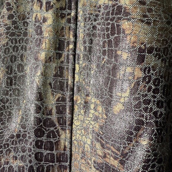 Chicos Reversible Blazer Jacket Size‎ 3 Gray Black, Alligator Print - Picture 3 of 11